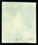 Stamp of Mauritius » 1858-62 Britannia Issues (SG 26-35) 1858-62 Britannia (4d) green, good even margins and light void barred oval