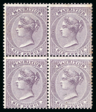 Stamp of Mauritius » Later Issues 1863-72, 6d dull violet mint block of four
