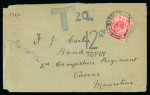 Stamp of Mauritius » Later Issues 1912 (Apr 11) envelope from Transvaal to Vacoas with black "12c / TO PAY" due hs