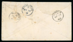Stamp of Mauritius » Later Issues 1869 (Apr 13) envelope from Southsea to Mauritius