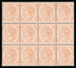 Stamp of Mauritius » Later Issues 1879-80 4c orange in mint block of 12