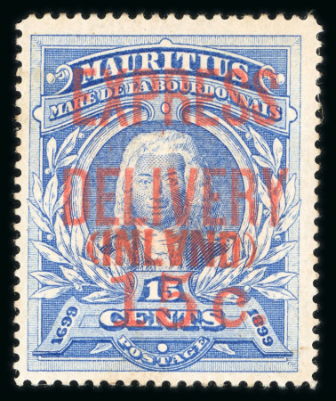 Stamp of Mauritius » Later Issues Express Delivery: 1903-04 15c on 15c (type E2 surch.) with "A" of "(INLAND) "inverted variety, mint