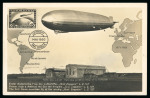 Stamp of Italy » Italian Colonies and Possessions » Cyrenaica (Cirenaica) 1933 (May 27) picture postcard of LZ127 sent registered from Bengazi to Brazil with Airmail 75c, 1L and 10L Zeppelin issues