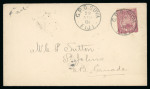 Stamp of Fiji 1901 (Sep 28) Envelope to Canada with 1891-98 1d perf.11x11 3/4, tied by G.P.O. Suva cds