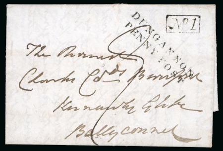 Stamp of Ireland » Pre-Stamp Postal History » Local Post Period - 1773-1840 1835 (May 6th) Folded entire from Donaghmore to Ballyconnel,
