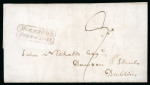 Stamp of Ireland » Pre-Stamp Postal History » Local Post Period - 1773-1840 1838 (February 12th) Folded entire sent from Monaghan,