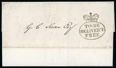 Stamp of Ireland » Pre-Stamp Postal History » Local Post Period - 1773-1840 1823 (January 29th) Folded lettersheet sent locally