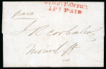 Stamp of Ireland » Pre-Stamp Postal History » Local Post Period - 1773-1840 1829 (August 18th) Folded entire sent locally within