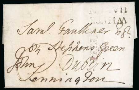 Stamp of Ireland » Pre-Stamp Postal History » Local Post Period - 1773-1840 1783 (August 20th) Folded entire sent from Lord Pennington