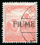 Stamp of Large Lots and Collections Italy - Fiume: 1850-1945, exceptional collection on about 164 exhibition pages including stamps with a spectacular section of varieties