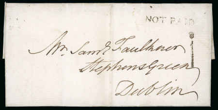 Stamp of Ireland » Pre-Stamp Postal History » Local Post Period - 1773-1840 1794 (June 16th) Folded entire sent locally within