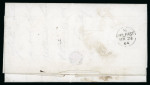 Stamp of Ireland » Transatlantic Mail to, from and via Ireland 1860-1864 Two folded entire sent from New York and