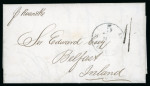 Stamp of Ireland » Transatlantic Mail to, from and via Ireland 1860-1864 Two folded entire sent from New York and