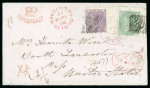 Stamp of Ireland » Transatlantic Mail to, from and via Ireland 1862 (August 18th) Registered envelope with original
