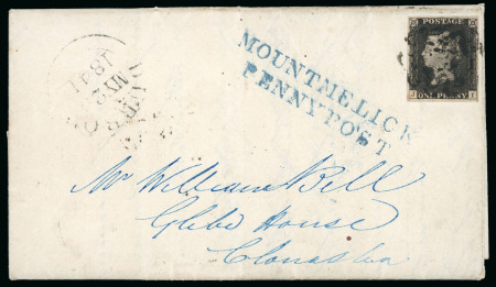 Stamp of Ireland » GB Used In Ireland 1841 (May 29th) Folded cover from Ballycoursa, Kells,