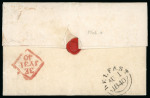 Stamp of Ireland » GB Used In Ireland 1840 (July 31st) Folded cover from Dublin to Belfast, franked 1840 1d black pl.4
