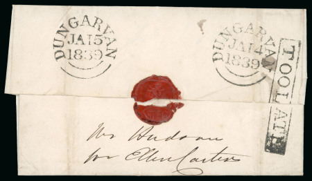 Stamp of Ireland » Pre-Stamp Postal History » Unified Post Period - 1827-1839 1840 (January 3rd) Folded cover sent from Dublin to