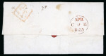 Stamp of Ireland » Pre-Stamp Postal History » Unified Post Period - 1827-1839 1838 (April 6th) Folded cover from Dublin to Edinburgh,