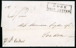 Stamp of Ireland » Pre-Stamp Postal History » Unified Post Period - 1827-1839 1837 (July 21st) Folded cover sent from New York via