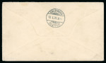 Stamp of Fiji 1898 (Nov 21) envelope from Suva to Switzerland 1891-98 perf. 11 1d vert. pair and 1/2d