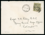 Stamp of Ceylon 1890 (Oct 15) envelope sent from Trincomalee to Colombo with 1890 "Five Cents" on 15c