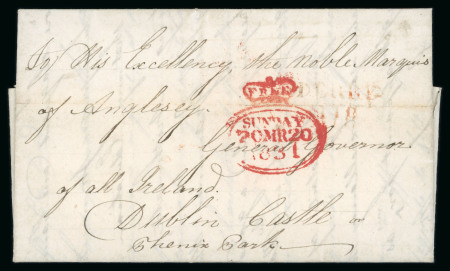 Stamp of Ireland » Pre-Stamp Postal History » Unified Post Period - 1827-1839 1831 (March 5th) Folded entire sent from Dunfanaghy,