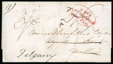 Stamp of Ireland » Pre-Stamp Postal History » Independant Post Office Period - 1784-1831 1828 (October 29th) Folded cover sent from London to