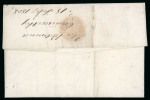 Stamp of Ireland » Pre-Stamp Postal History » Independant Post Office Period - 1784-1831 1808 (February 10th) Folded cover sent from Enniscorthy, Co. Wicklow to Dublin, showing clear strike of red straight-line ES-CORTHY town namestamp and manuscript "Post Paid 6", with namestamp overstruck by a superb C/PAI