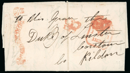 Stamp of Ireland » Pre-Stamp Postal History » Independant Post Office Period - 1784-1831 1830 (November 1st) Folded cover sent from Dublin to