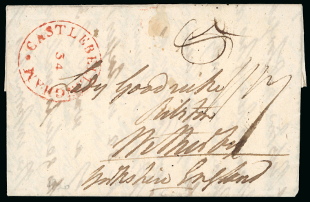 Stamp of Ireland » Pre-Stamp Postal History » Independant Post Office Period - 1784-1831 1820 (May 26th) Folded cover sent from Castlebellingham