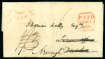 Stamp of Ireland » Pre-Stamp Postal History » Independant Post Office Period - 1784-1831 1828 (April 12th) Folded affidavit sent from the President