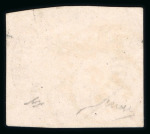 Stamp of Romania » 1858 Moldavian Bull's (21 July) Handstruck at Jassy on wove paper (81pa.) or laid paper (other values). 27 Parale black on horizontally laid rose paper, deep