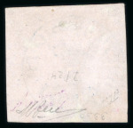 Stamp of Romania » 1858 Moldavian Bull's (21 July) Handstruck at Jassy on wove paper (81pa.) or laid paper (other values). 108 Parale blue on pink, cancelled by small part red double-ringed ds JASSY / MOLDOVA