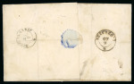 Stamp of Romania » United Principalities 1862-1864 30 parale blue, a pair of covers addressed to Bucarest,