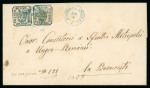 Stamp of Romania » United Principalities 1862-1864 30 parale blue, a pair of covers addressed to Bucarest,
