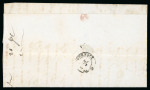 Stamp of Romania » 1866-67 Prince Carol I - Coloured Papers 20 para black on rose, good to large margins, tied