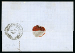 Stamp of Romania » 1868-70 Prince Carol I - New Currency 18 bani rose-red, good to large margins, tied black