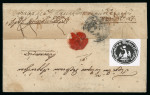 Stamp of Romania » Postal History » Disinfected Mail TURNU SEVERIN: 1838 Disinfected outer wrapper sent