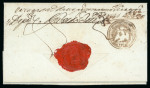 Stamp of Romania » Postal History » Disinfected Mail TURNU SEVERIN: 1841 (17.9) Folded cover from Serbia,