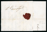 Stamp of Romania » Postal History » Principality of Wallachia » Cyrillic Post Handstamps BUZEU: 1858 Folded entire bearing fine strike of the