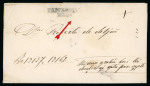 Stamp of Romania » Postal History » Principality of Wallachia » Cyrillic Post Handstamps TIRGUJIUL: Folded registered cover bearing clear black