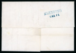 Stamp of Romania » Postal History » Principality of Wallachia » Cyrillic Post Handstamps ZIMNICEA: 1860 Folded entire to Bucharest, bearing