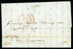 Stamp of Romania » Austrian Levant Post Offices » Russian Post Offices GALATZ: 1849 Folded entire from Galatz to Bucharest, bearing the extremely rare 2-line Russian P.O. in Galatz ds