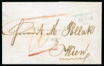 Stamp of Romania » Austrian Levant Post Offices BOTTUSCHAN: 1861 (29.3) Folded entire from Bottuschan