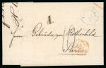 Stamp of Romania » Austrian Levant Post Offices FOKSCHAN: 1866 (27.4) Folded stampless entire from