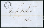 Stamp of Romania » Austrian Levant Post Offices PLOJESTIE: 1867 (9.3) Folded stampless entire from