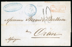 Stamp of Romania » Austrian Levant Post Offices » French Levant Post Offices GALATZ: 1860 (21.4) Stampless folded letter sheet from