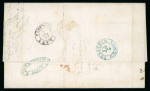 Stamp of Romania » Postal History » Double-circle Datestamps JASSY: 1862 (12.5) Registered folded entire from Jassy