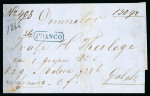 Stamp of Romania » Postal History » Moldavian "FRANKO" Handstamps TEKUTSCH: 1865 (23.3) Registered folded letter sheet