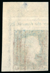 Stamp of Great Britain » 1854-70 Perforated Line Engraved 1841 1d Red Brown pl.182 imprimatur from the upper right corner of the sheet with plate number and part marginal inscription